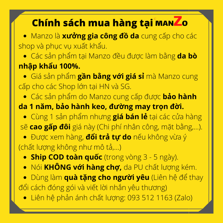 Dép nam da bò cao cấp - Manzo 102