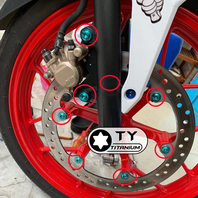 [HCM][SONIC] COMBO 8 ốc titan GR5 gắn ĐĨA và PAS HEO