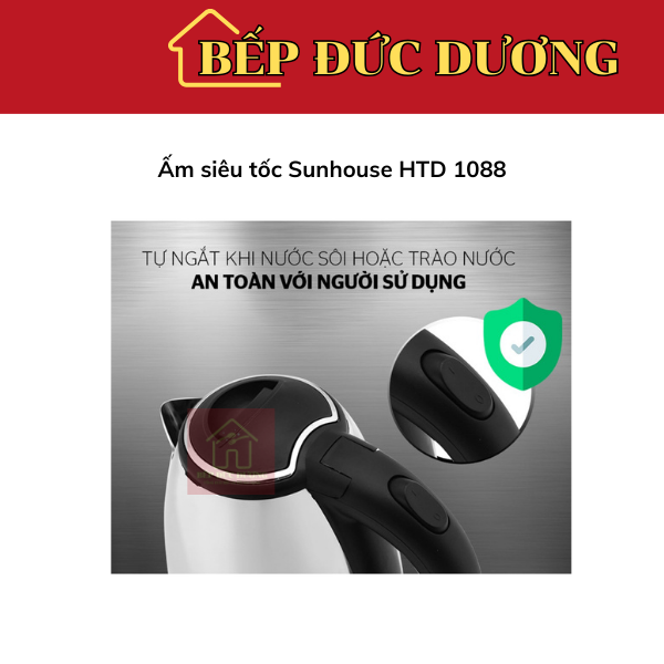 Ấm siêu tốc 1.8 Lít Sunhouse HTD1088 1500W- Bếp Đức Dương