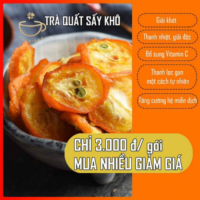 [HCM][5 GÓI DÙNG THỬ] TRÀ QUẤT GIẢI KHÁT THANH NHIỆT CƠ THỂ GIẢI ĐỘC GAN