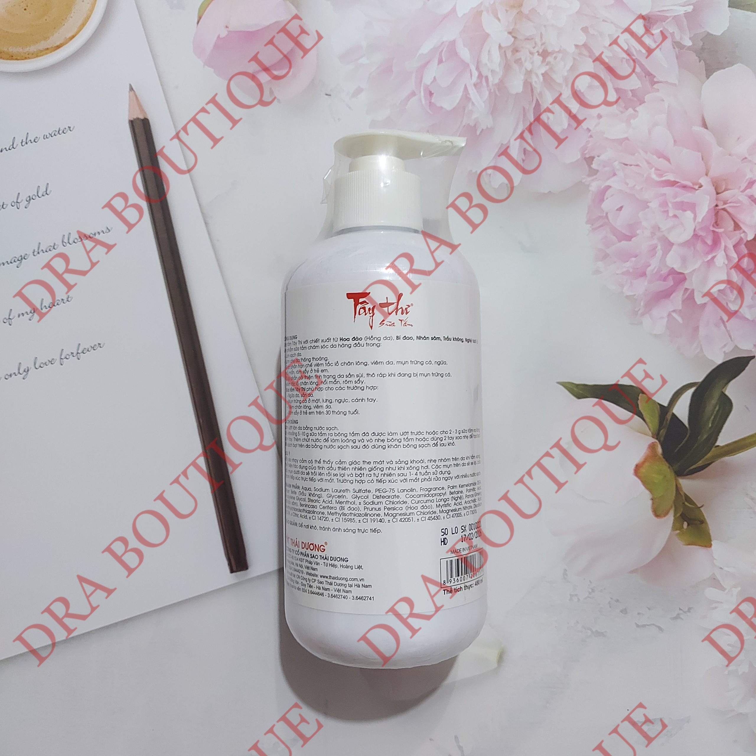 [HCM]Sữa tắm Tây Thi 480ML - Sao Thái Dương ( giảm mụn trên lưng ngực cánh tay rôm sảy ở trẻ em)