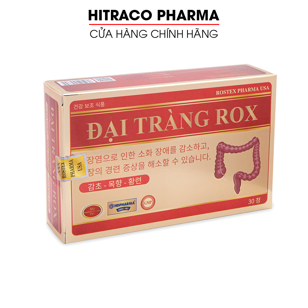 Viên uống Đại Tràng Rox giảm viêm, co thắt đại tràng, giảm rối loạn tiêu hóa - Hộp 30 viên