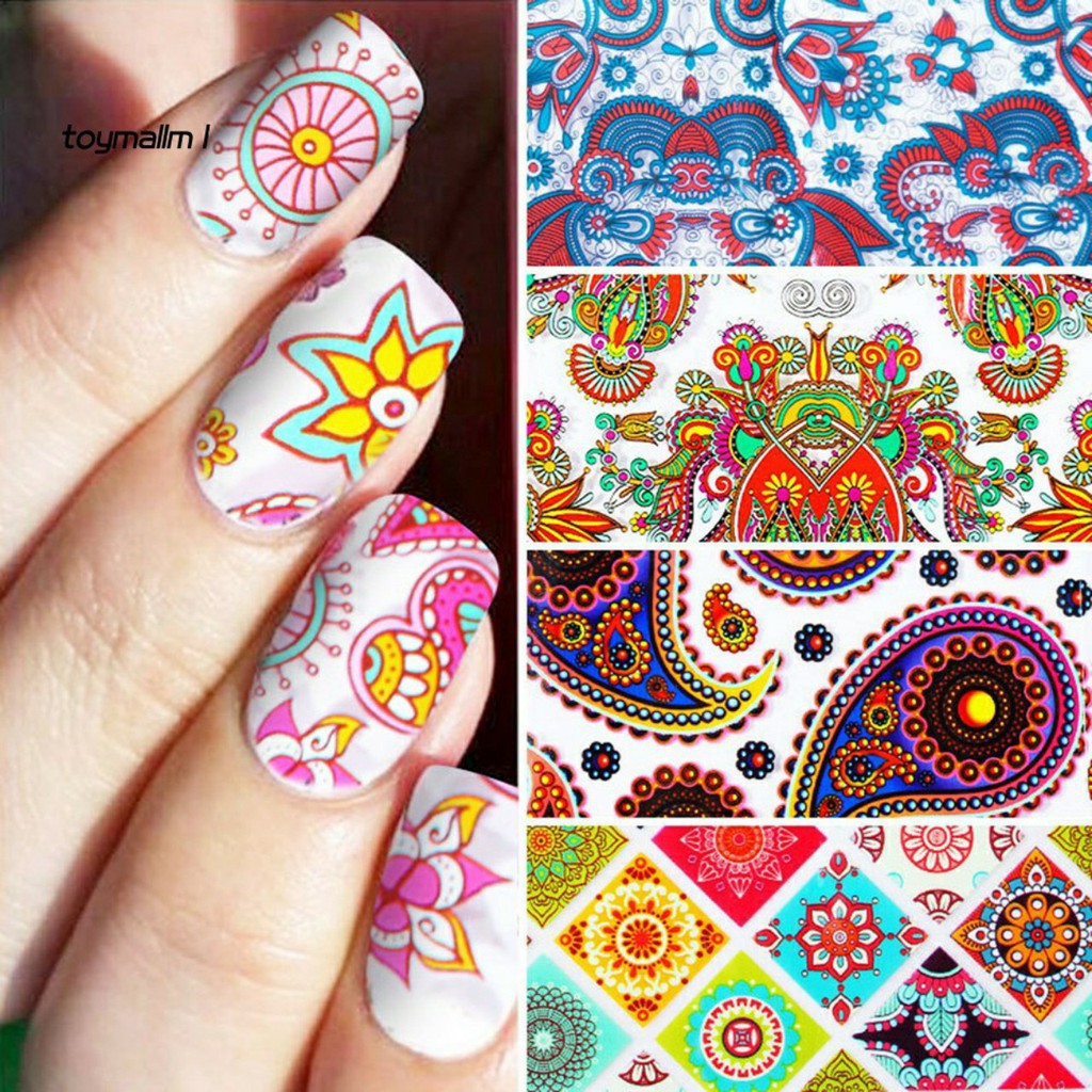 Foil dán nail hoạ tiết thổ cẩm