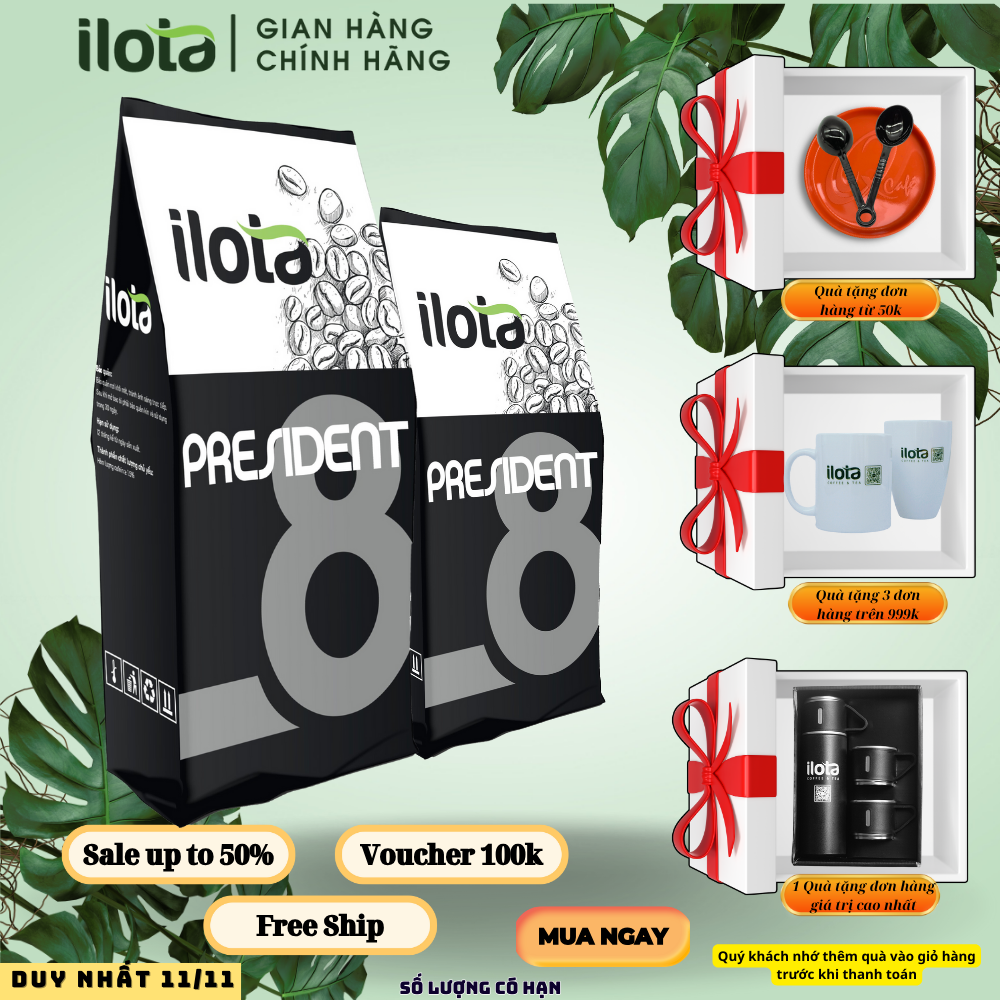 Cà phê cold brew 100% arabica xay thô ilota 8 chuyên dụng cho pha ủ lạnh cold brew cold drip ilota