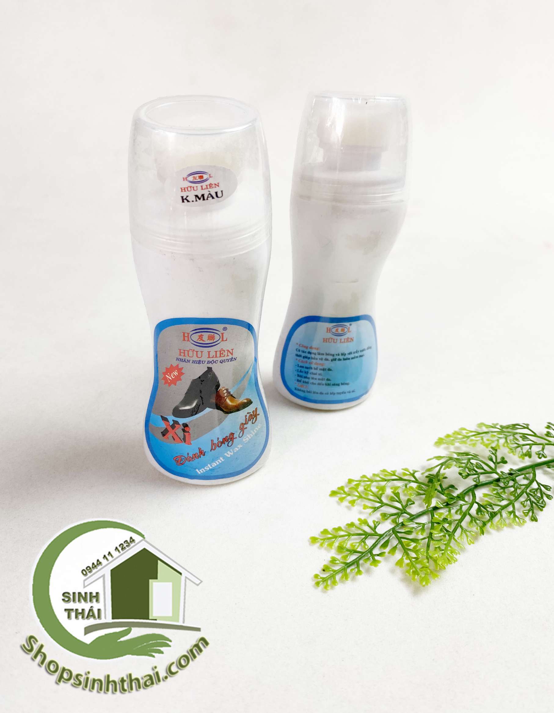 Xi đánh giày dạng nước có đầu mút xốp - xi bóng nước không màu