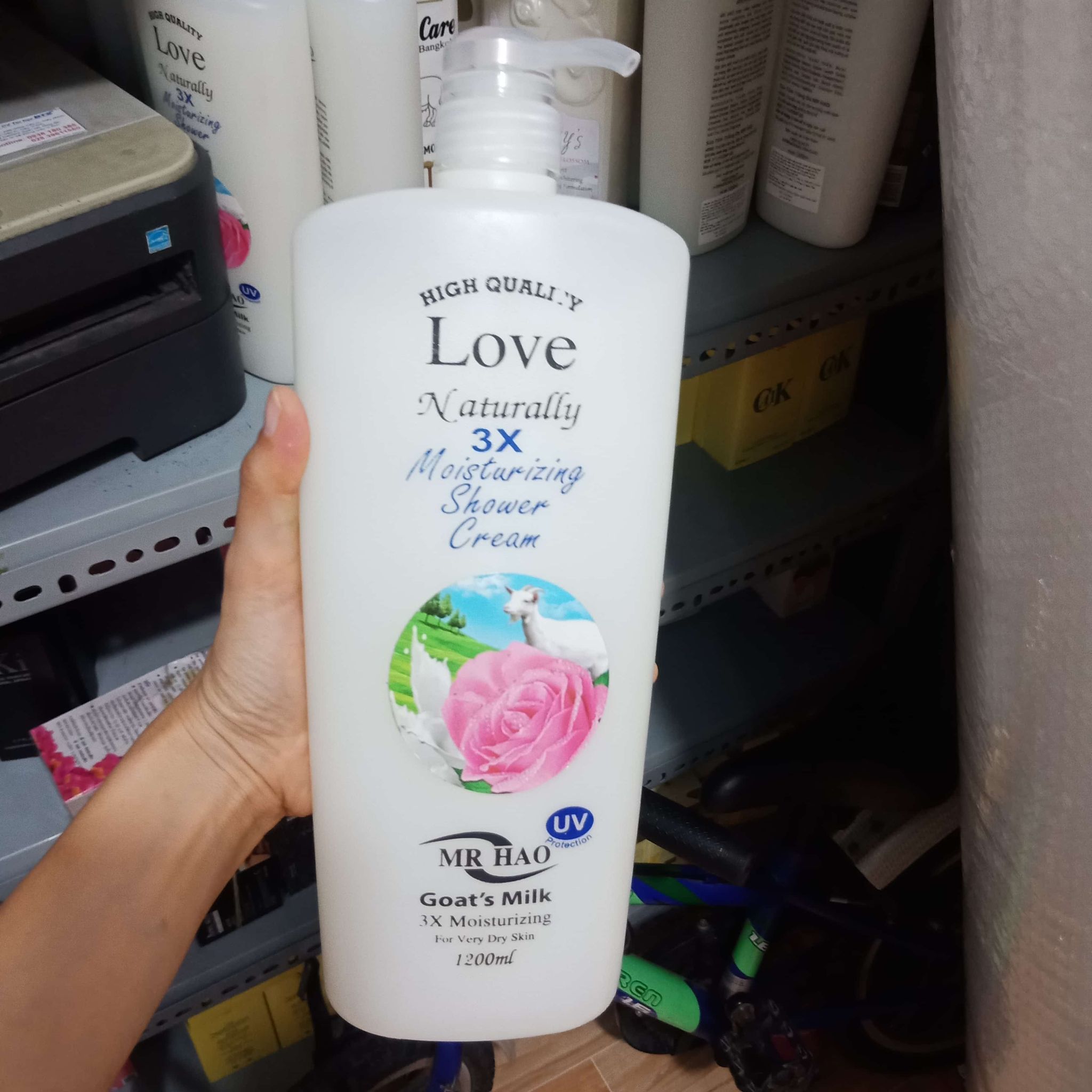 [HCM]Sữa Tắm Dê Cao Cấp Bông Hồng 1.2 lít