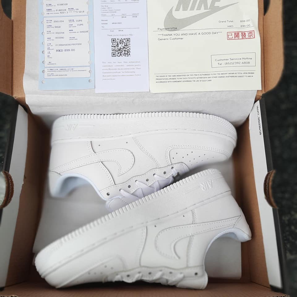 Giày 𝗔𝗙𝟭 𝗡𝗜𝗞𝗘_Trắng Nam Nữ, Giày 𝗡𝗜𝗞𝗘_Air Force 1 All White Full Box