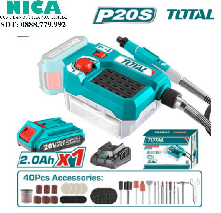 Máy mài khuôn total tmgli20011 dùng pin 20v chính hãng