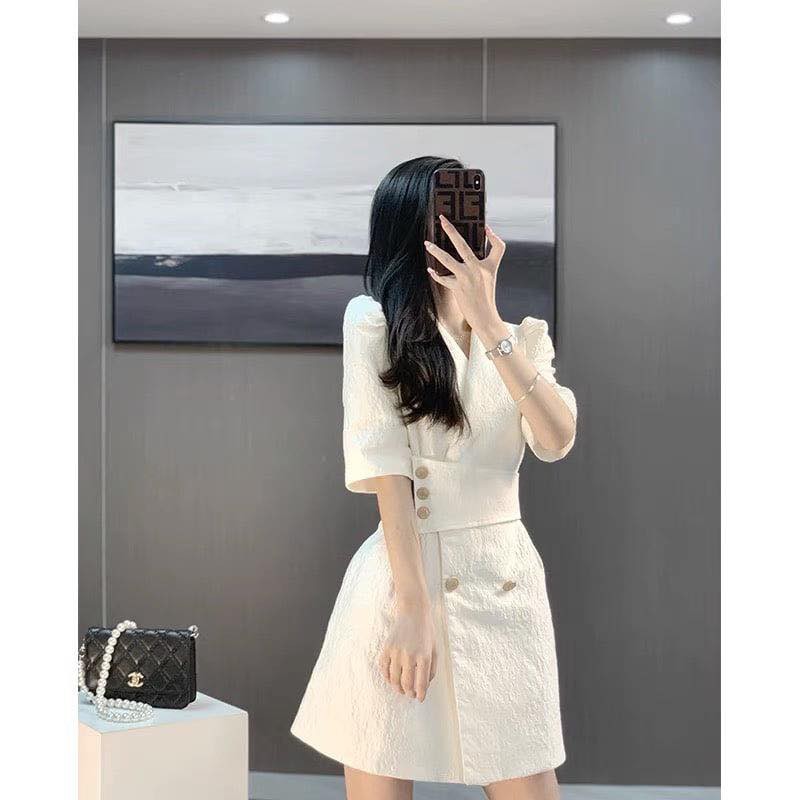 Đầm vest gấm công sở [HÀNG CAO CẤP]
