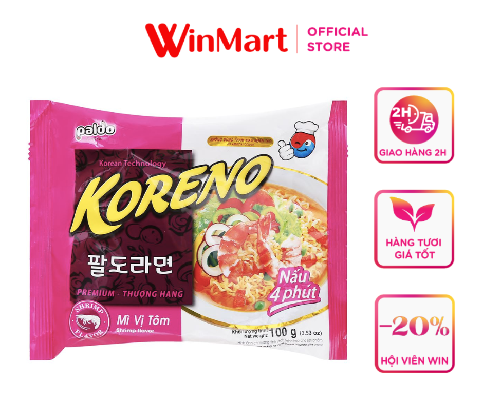 -mì vị tôm koreno gói 100g