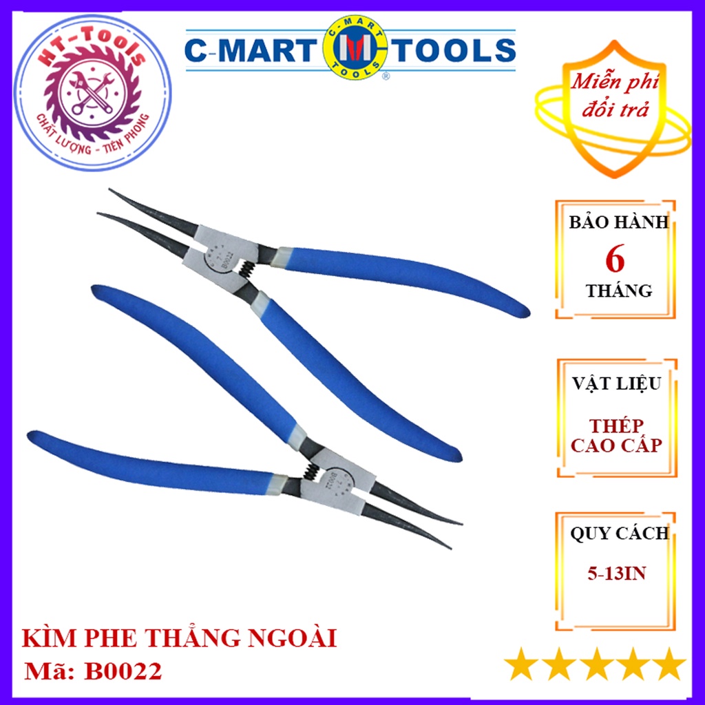 Kìm phe ngoài miệng thẳng c-mart b0022-5 inch/125mm, 7 inch/175mm, 9 inch/225mm,13 inch/325mm