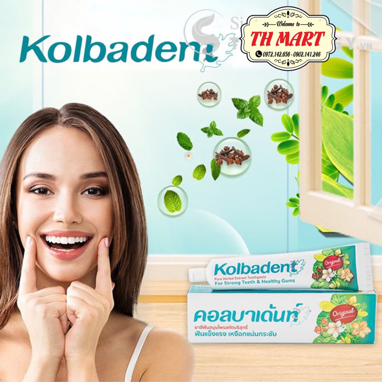 Kem Đánh Răng Thảo Dược Thuần Khiết Kolbadent 100g (Thái Lan)