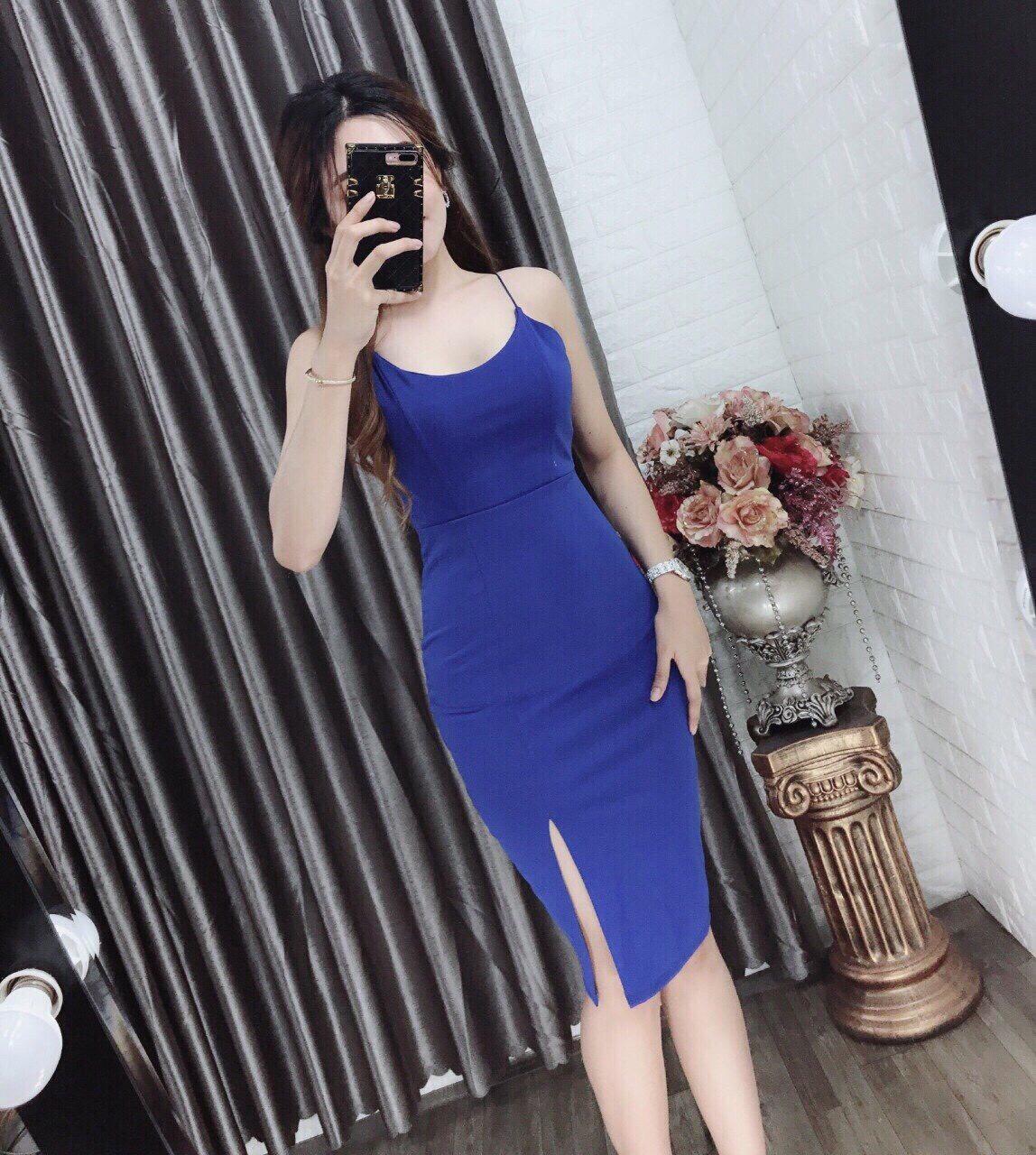 ĐẦM BODY 2 DÂY XẺ TÀ CỰC TÔN DÁNG