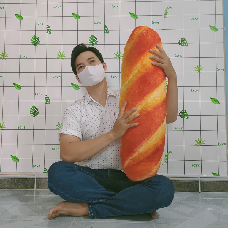 Gối ôm cho bé gối ôm hình bánh mì size lớn gối ôm 3d gối dài nằm ngủ hàng cao cấp việt nam xuất khẩu