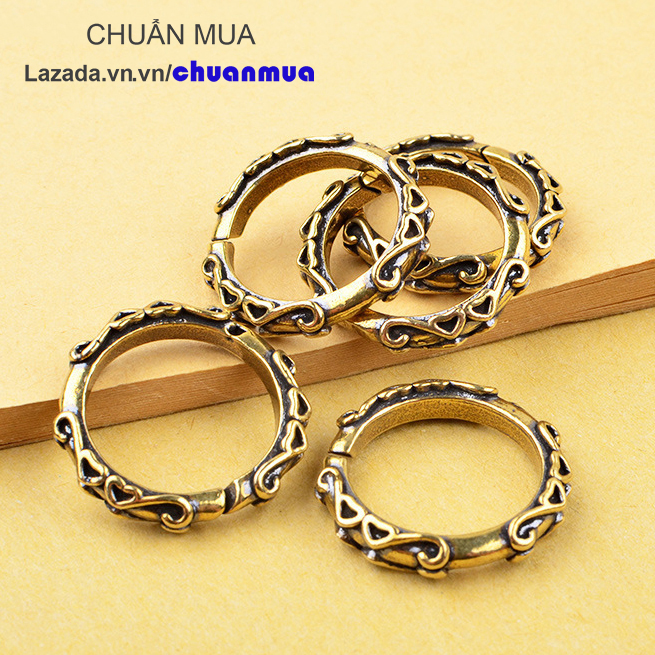 Ancient Chinese Style Bronze Keyring, Key Chain Ring, Men's Ring (24mm, 28mm,...)