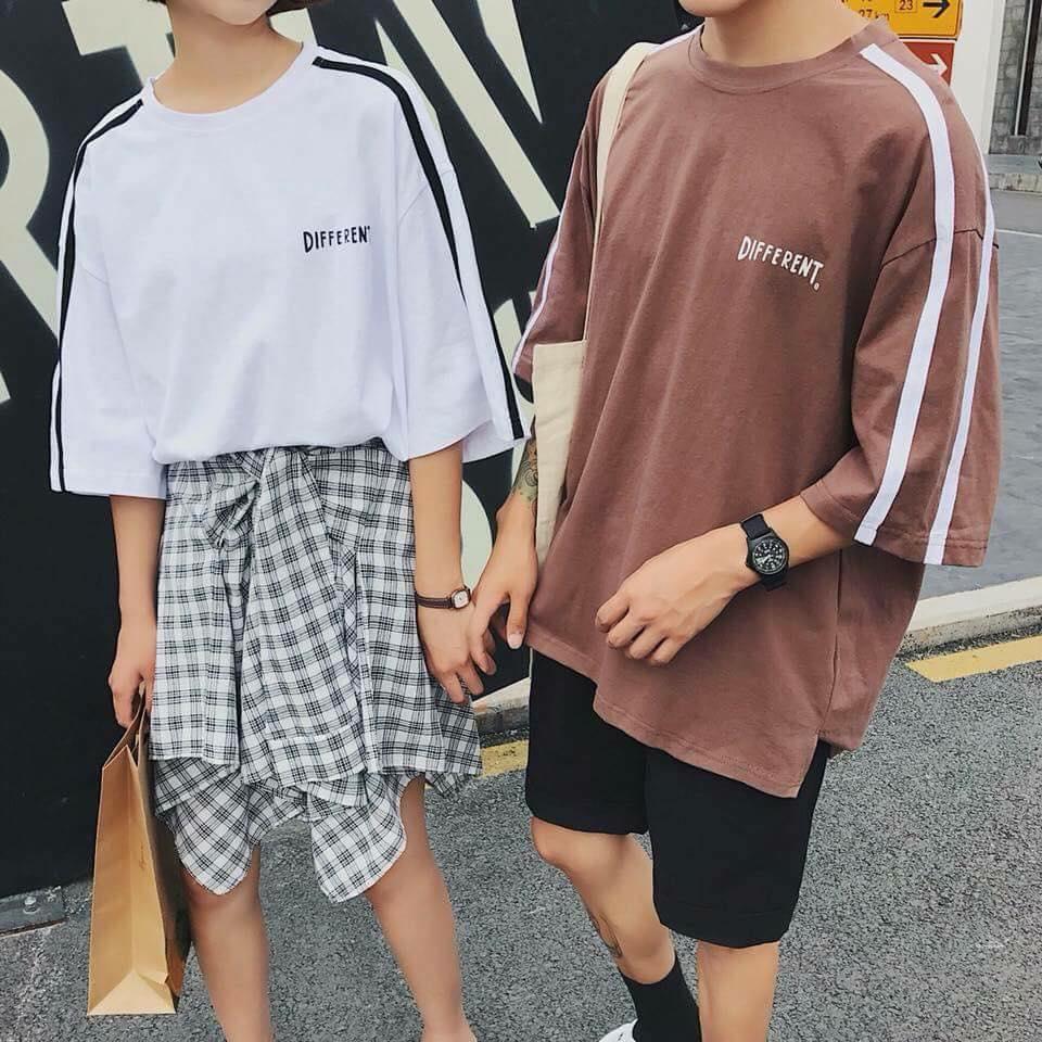 [HCM]áo cặp nam nữ áo cặp đôi tình yêu  form rộng tay lỡ UNISEX diff