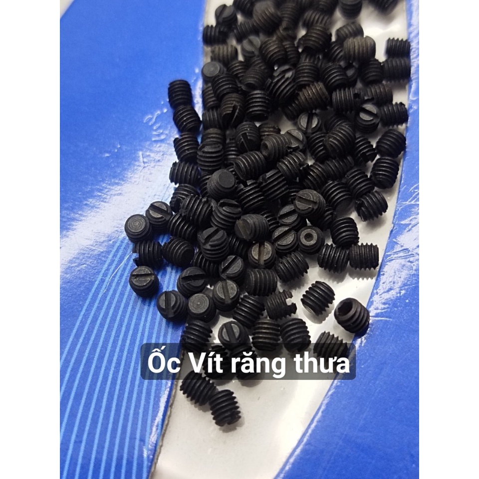 Ốc siết kim vắt sổ răng thưa sử dụng bằng vít dẹp