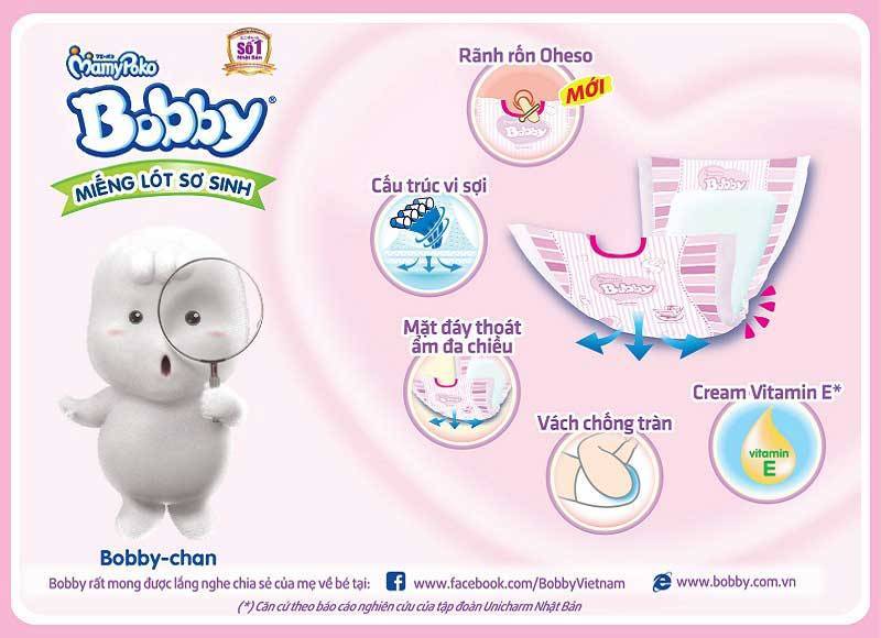 [HCM ship 2h] Miếng Lót Bobby Em Bé Sơ Sinh Trên 1 Tháng 60 Miếng