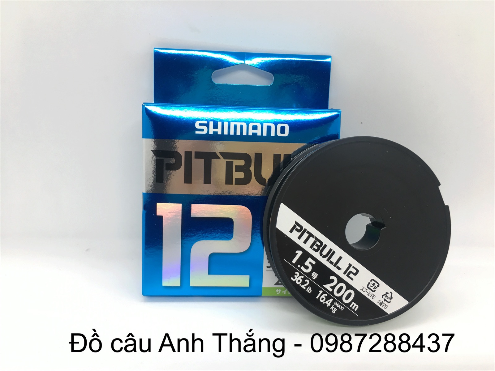 Dây dù pe shimano pitbull x12 200m câu lure, câu lục