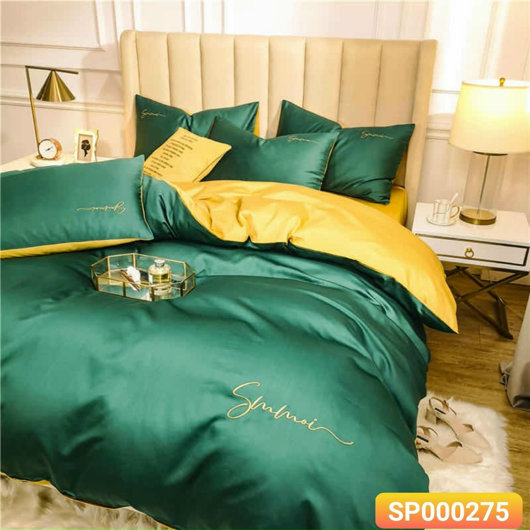 Bộ Chăn Ga Gối Lụa Sumoi 60s nhập khẩu cao cấp (mẫu y hình)