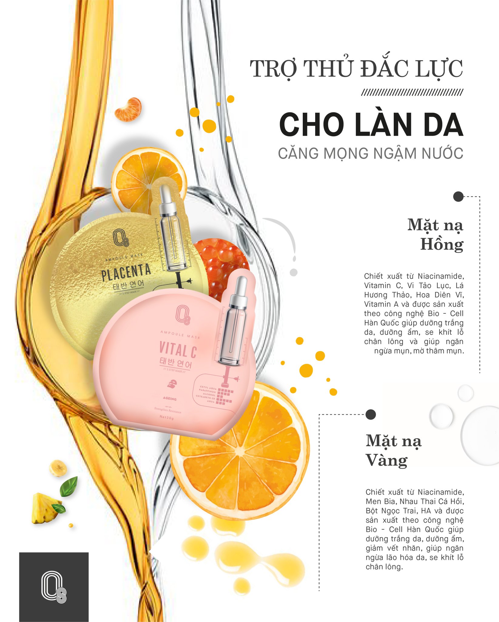 Mặt Nạ Dừa Biocell O8 Luxury Girl ( 1 miếng nạ)