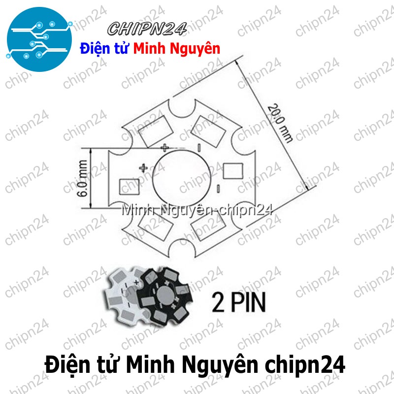 [3 cái] (F286) Đế tản nhiệt Led 1W 3W TN12 - HH000994