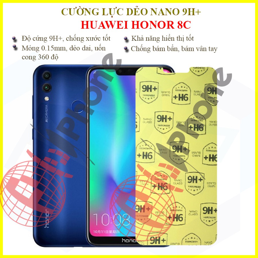 Dán cường lực dẻo nano Huawei Honor 8C
