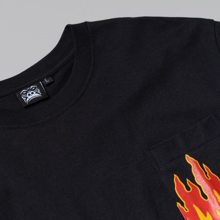 Áo Thun Gori - Flame Pocket - Đen