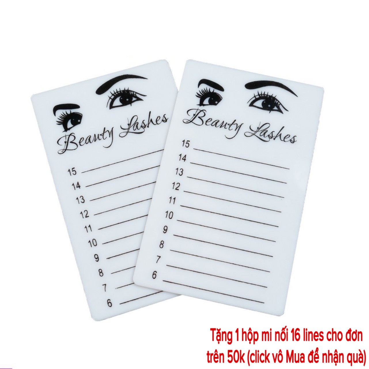 Miếng mica dán line mi có đánh số Beauty Lashes