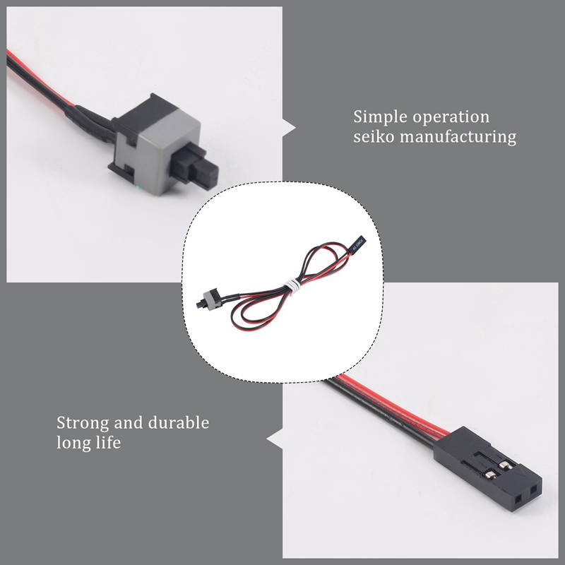 20.5" Long Power Button Switch Cable for PC Switches Reset Computer