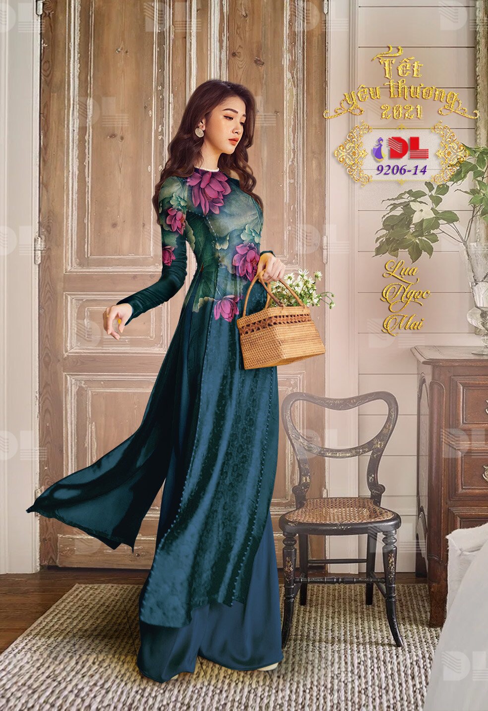 [HCM]Vải áo dài gấm in 3D