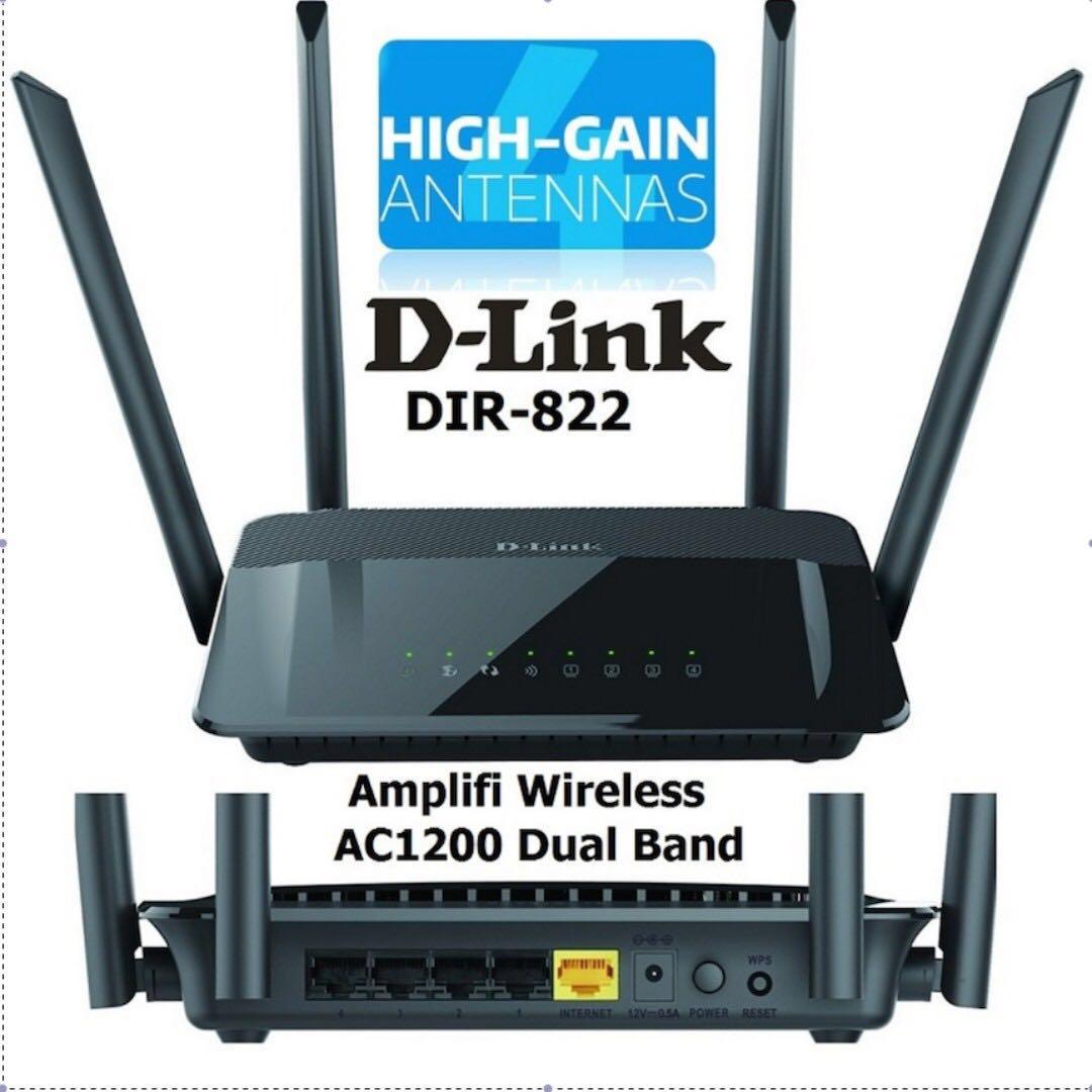Router Wifi D-Link DIR-822 Công Suất Cao AC1200