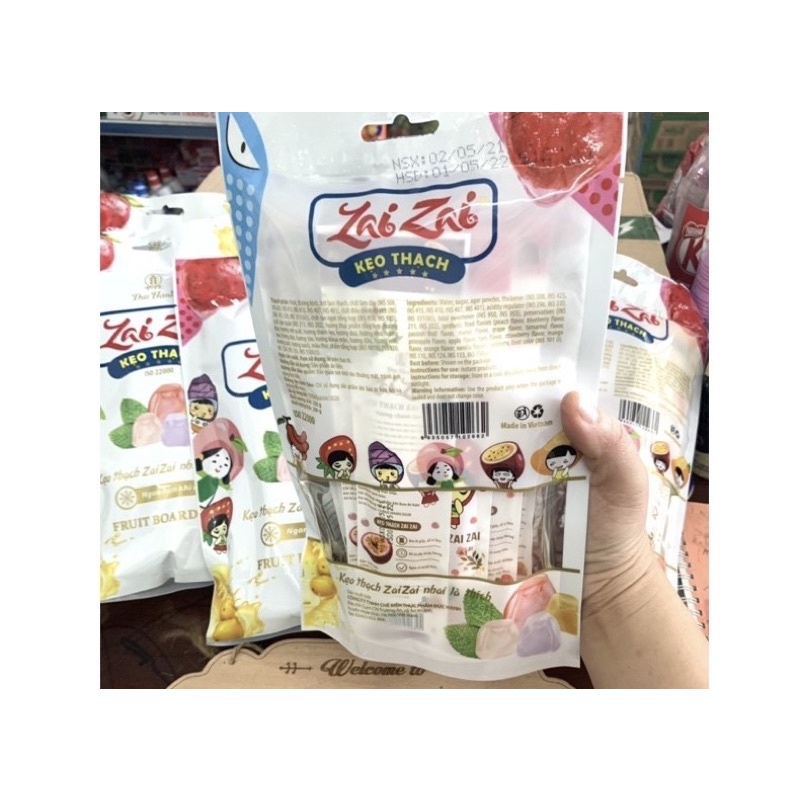 THẠCH ZAI ZAI TÚI 320G (TÚI DÀI MẪU MỚI)
