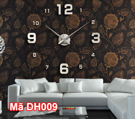 Đồng hồ dán tường trang trí phòng khách cực đẹp
