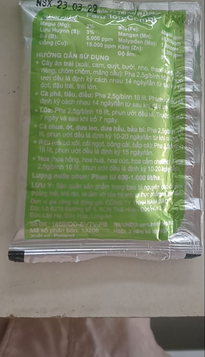 Phân bón vi lượng Fetrilon-Combi BM Đức Gói 25g