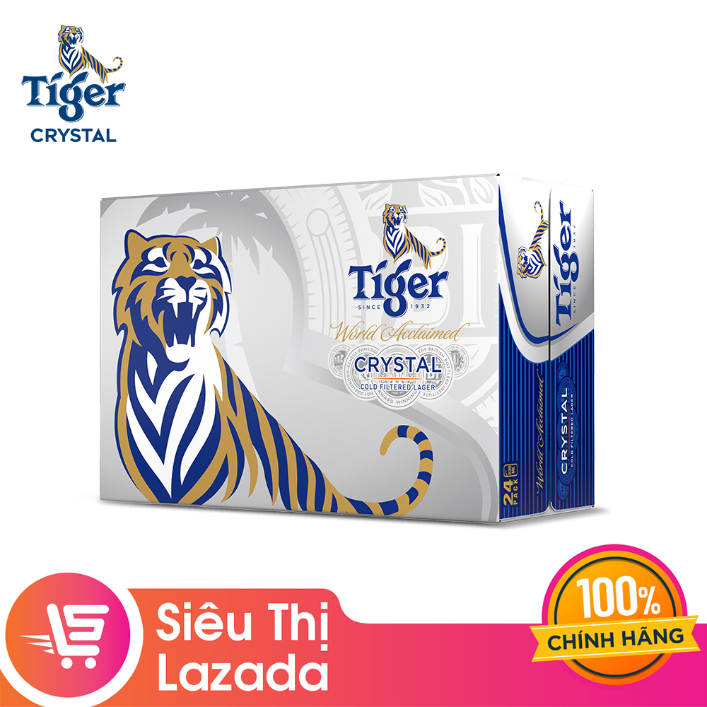 [HOT DEAL]Thùng 24 lon Tiger Crystal lon cao mới (330ml/lon)