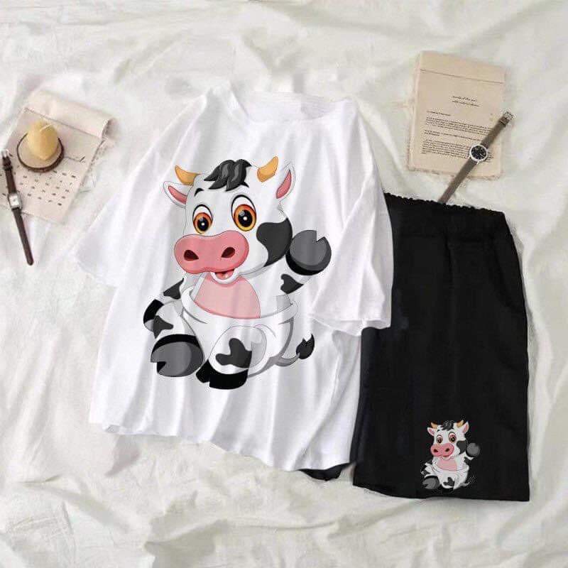 Áo phông bò sữa nhảy