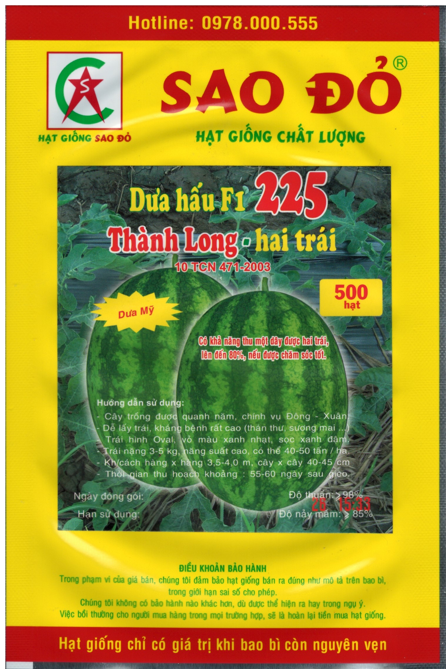 [HCM]hạt giống đậu đũa 522 gói 10 gr
