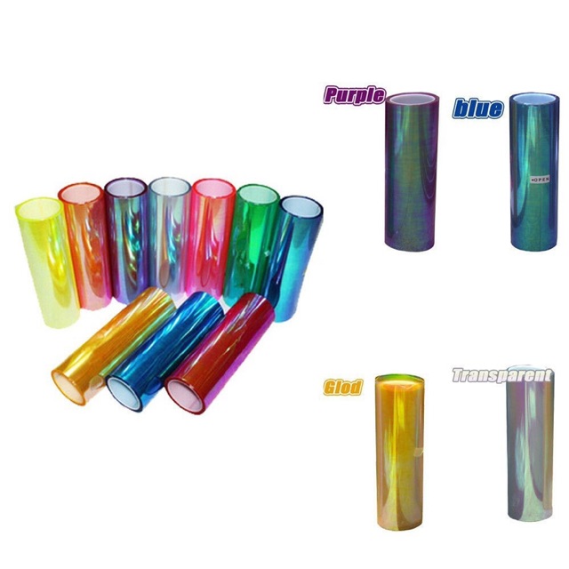 Fim dán đèn màu titan khổ 20x50cm