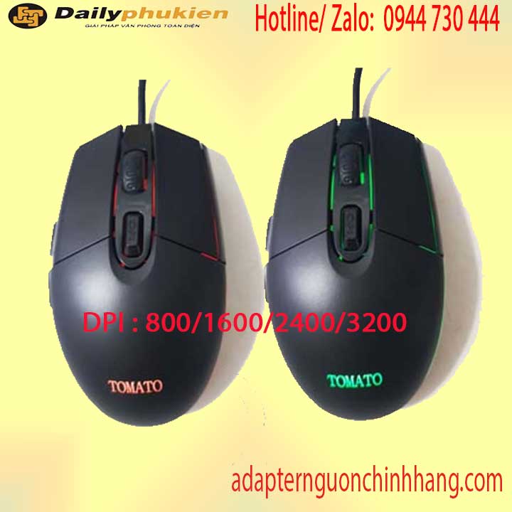 Chuột có dây gaming Tomato G201 Led 7 màu 3200DPI