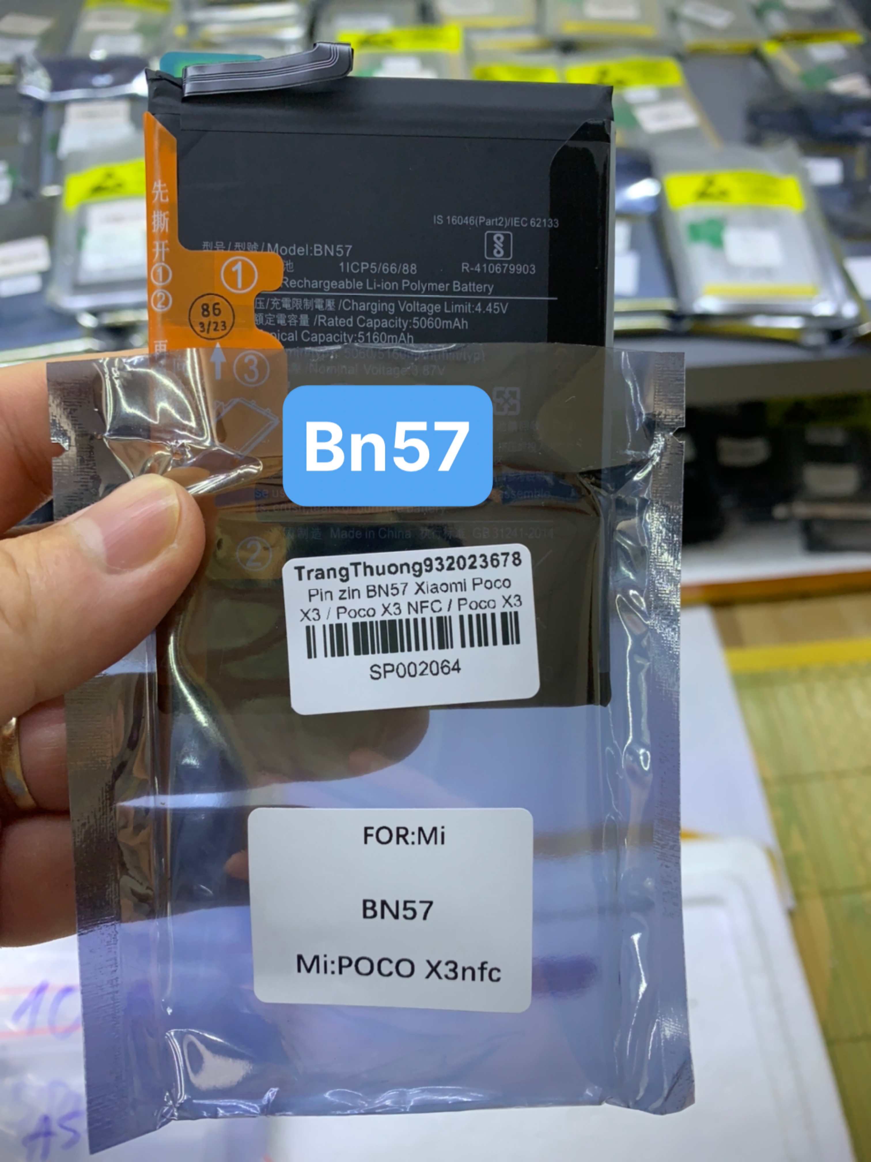 Pin zin BN57 Xiaomi Poco X3 / Poco X3 NFC / Poco X3 Pro