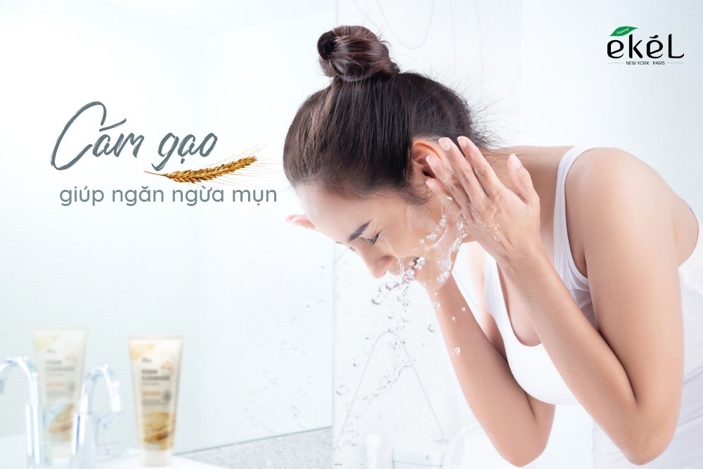 Sữa rửa mặt cám gạo Ekek - Ekel Rice Bran Foam Cleanser 180ml