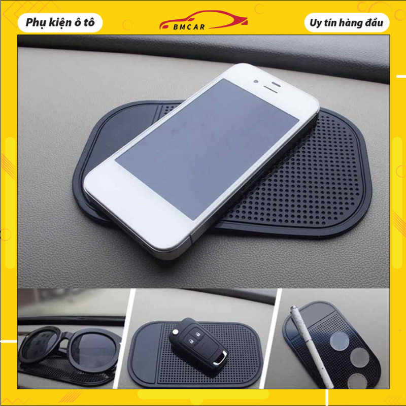 Miếng silicon phụ kiện ô tô CHỐNG TRƠN TRƯỢT, CHÀY XƯỚC để taplo xe hơi, tái sử dụng nhiều lần