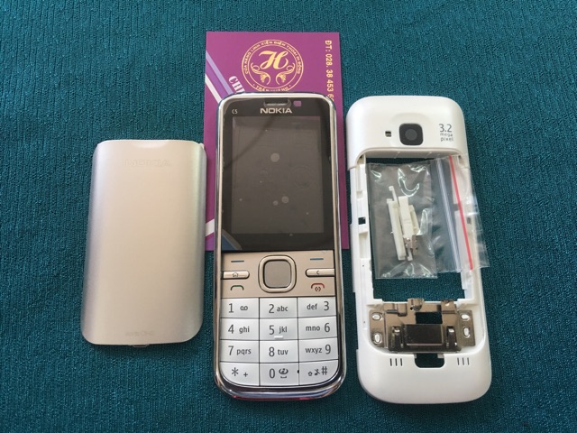 Vỏ bộ nokia C5-00 có sườn và phím kèm theo