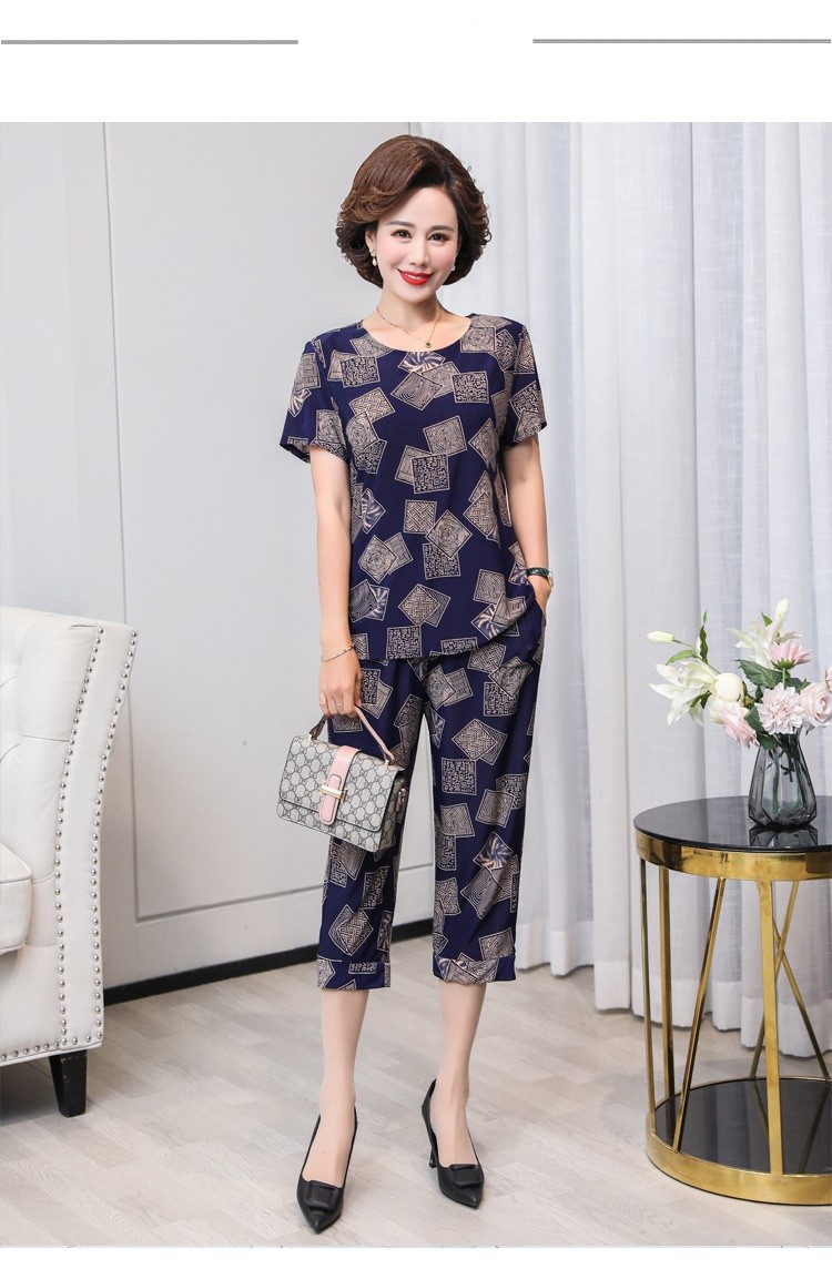 Bộ mặc nhà thun lạnh trung niên cực mát
