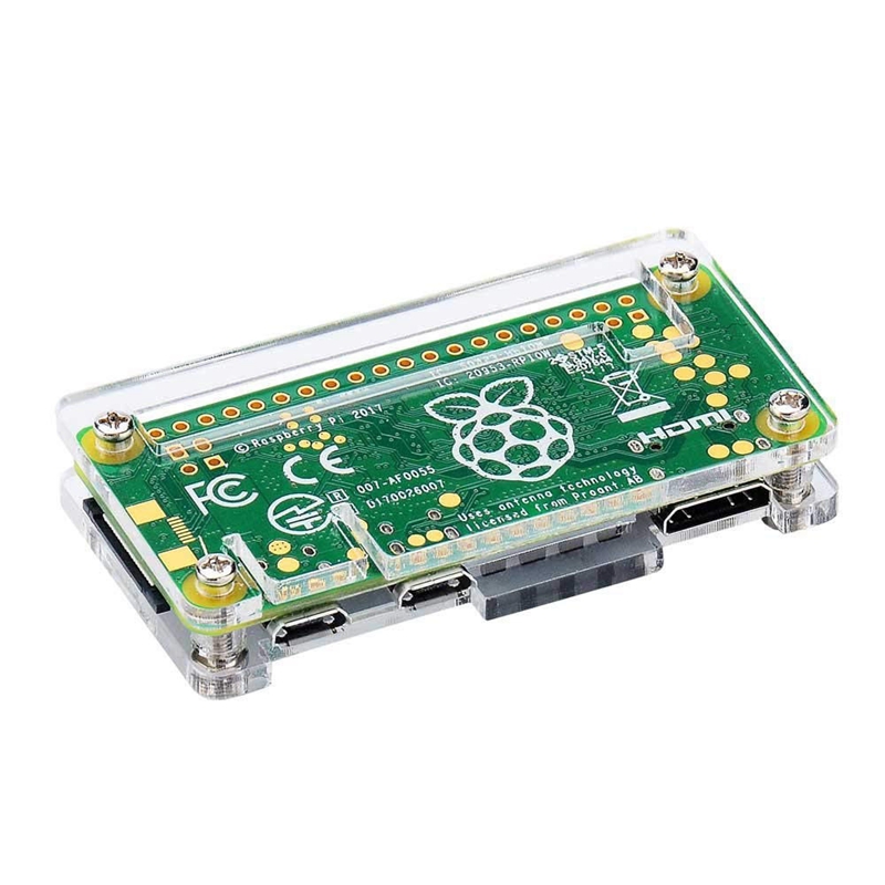 Acrylic Case 4 in 1 Kit for Raspberry Pi Zero W and Pi Zero with Heat Sink