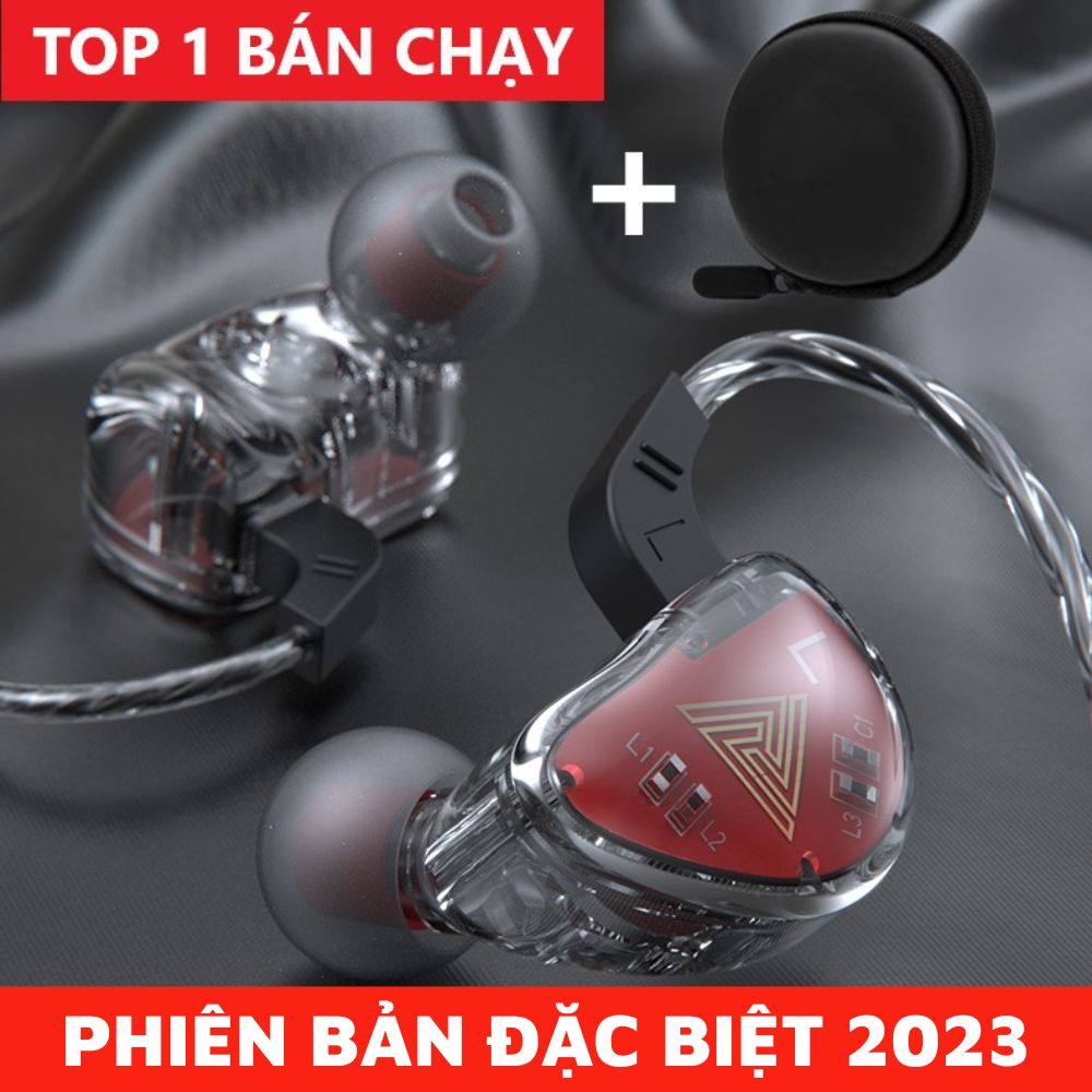 Tai nghe chống ồn cao cấp EXTRA BASS AK9 2023 NEW kèm Bao Da có mic đàm thoại kiểu dáng nhét tai có dây chống rối tương thích máy tính laptop pc - XSmart