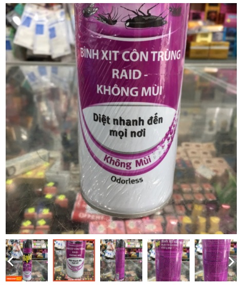 Xịt côn trùng RAID không mùi 600ml
