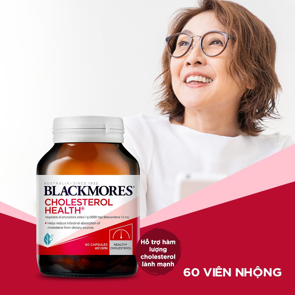 Viên uống giảm mỡ máu blackmores cholesterol health 60 viên quatangme-com-vn DATE 4/2025