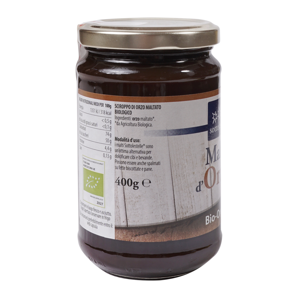 Mạch nha lúa mạch hữu cơ (Sottolestelle Organic Malt Barley Syrup) - 400gr